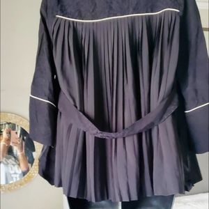 Maje PLEATED KIMONO BLAZER / BLOUSE